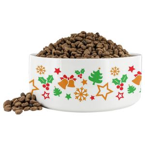 Ceramic Christmas Dog Bowl
