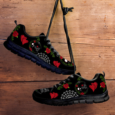 Love You To The Moon Sugar Skull Running Shoes Black
