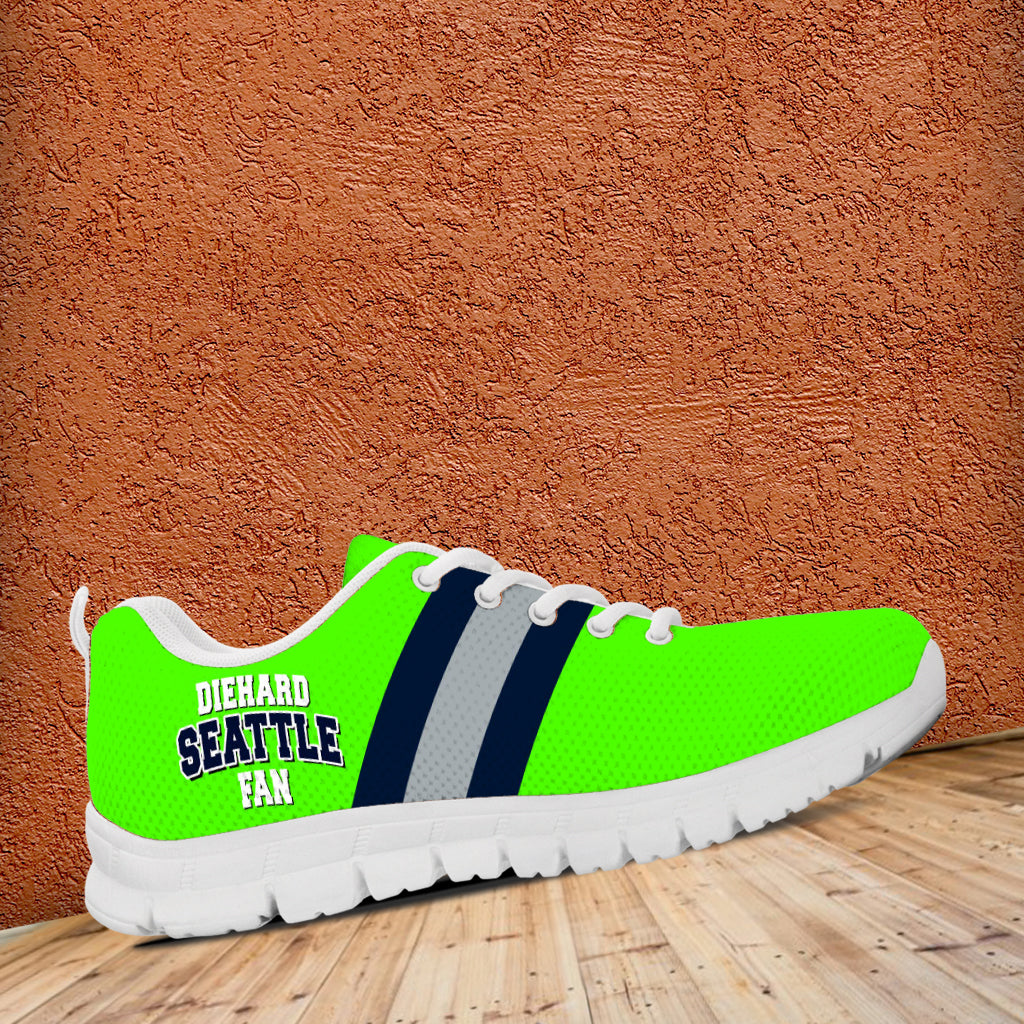 Diehard Seattle Fan Sport Running Shoes Green White