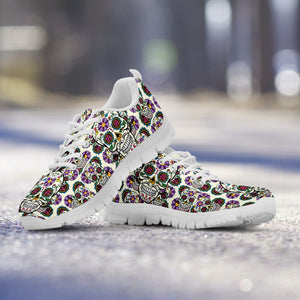 Violet Sugar Skull Running Shoes White