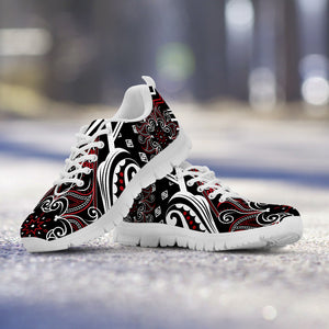 Mandala Running Shoes Red and White