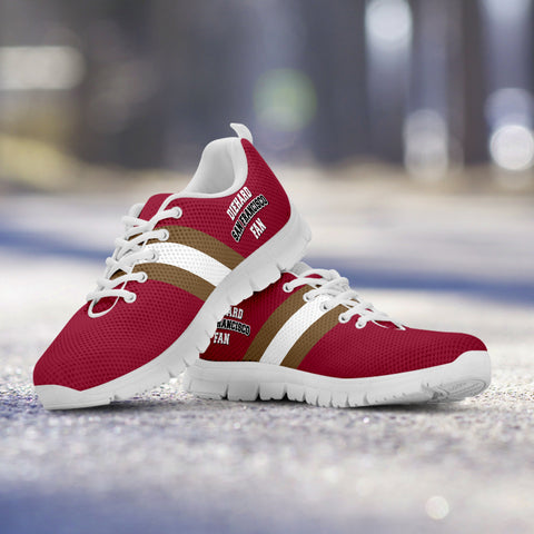 Image of Diehard San Francisco Fan  Sports Running Shoes Red White