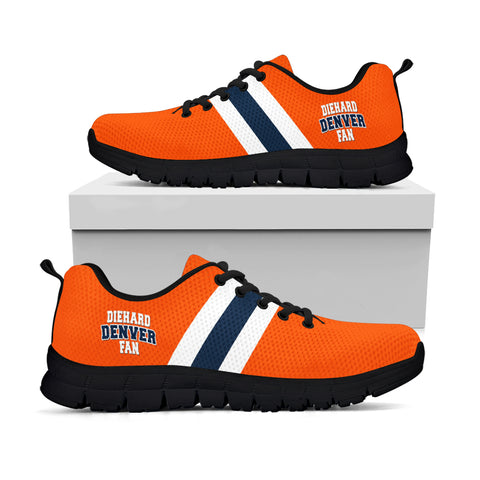 Diehard Denver Fan Sports Running Shoes Orange Black