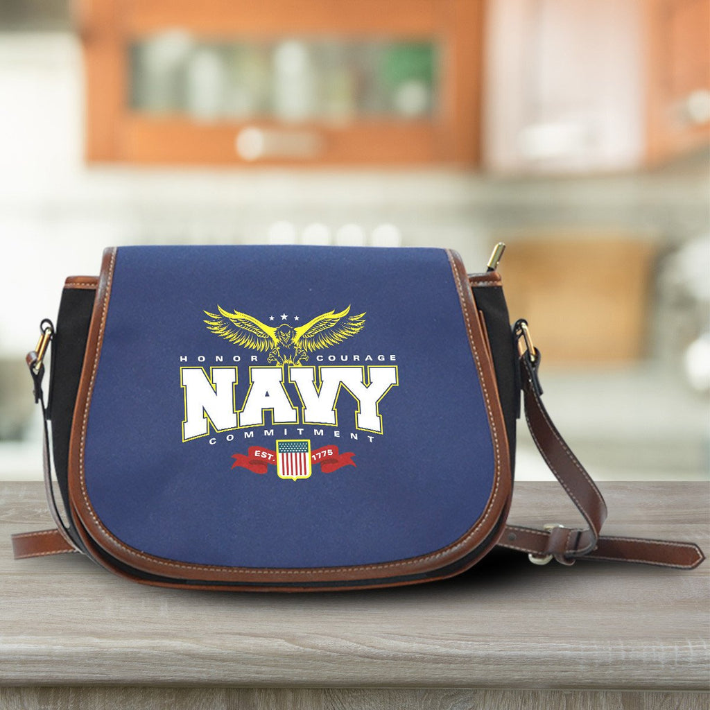 Navy Saddle Bag