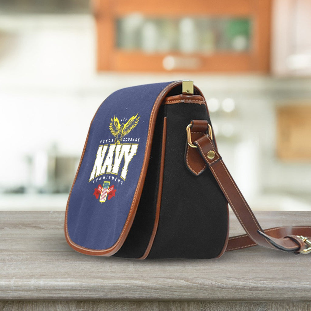 Navy Saddle Bag