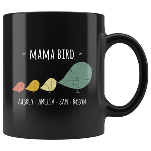 Mama Bird Black Mug Robyn
