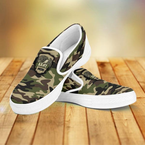 Image of Army Mom Camouflage Slip On Shoes