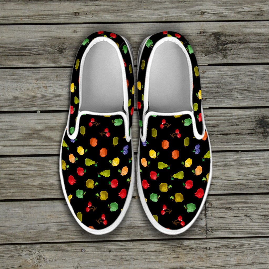 Bitmap Fruit Slip On Shoes