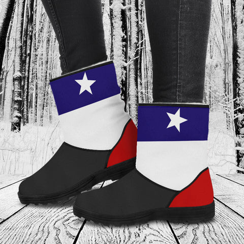 Image of Texas Flag Faux Fur Boots
