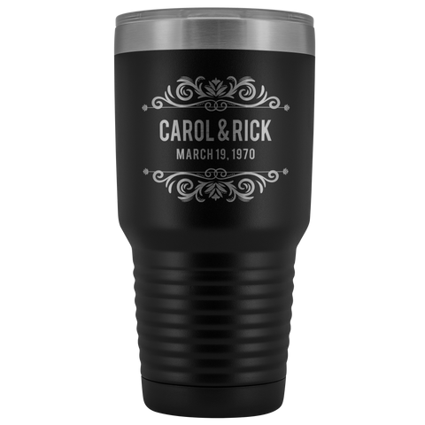 Image of Couples Est Personalized Tumbler 30oz