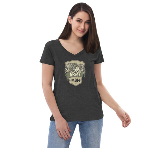 Image of Army Mom Recycled V-Neck T-Shirt
