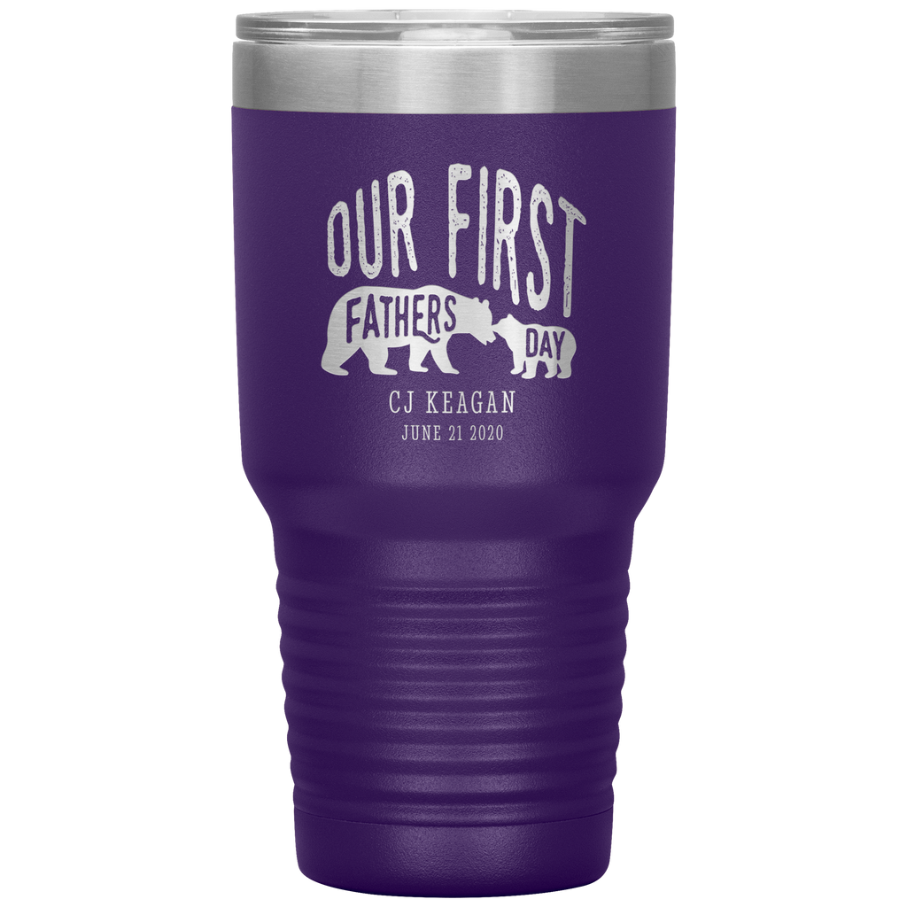 Our First Fathers Day Personalized Tumbler